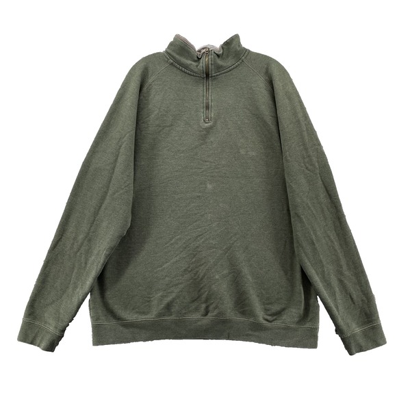 Red Head Sweater Men Large Green 1/4 Zip Pullove Cabincore Outdoor Preppy Travel - Picture 1 of 8